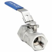 USA INDUSTRIALS Manual Two-Way Ball Valve: 1 in, 304 Stainless Steel, Straight Valve Body, One-Piece (MPN ZUSA-VLV-49). Key specifications — Brand: USA INDUSTRIALS; Handle: Locking Lever.