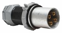 HUBBELL Pin and Sleeve Plug: Gray, 250V DC/600V AC, Single Phase, 200 A, 3 Pole, 4 Wire (MPN HBL4200PS2W). Key specifications — Brand: HUBBELL.