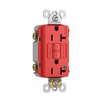 PASS & SEYMOUR Duplex Receptacle: Hospital Grade, Duplex, 5-20R, Red, GFCI, 125V AC, 20 A (MPN 2097HGRED). Key specifications — attr1367147: PASS & SEYMOUR.