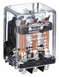 OMRON General Purpose Relay: Socket Mounted, 10 A Current Rating, 24V DC, 3PDT, 11 Pins/Terminals (MPN MJN3C-DC24). Key specifications — Brand: OMRON; Base Type: Square; Mounting Style: Plug-In; Pin Shape: Round; Electrical Connection: Plug-In; Manufacturer Part Number: MJN3C-DC24; Series: MJN Series.