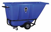 TOUGH GUY Tilt Truck: 13.5 cu ft, 850 lb, 65 in L x 29 1/2 in W x 36 in H, Blue, Flat (MPN 21VK41). Key specifications — Color: Blue; Brand: TOUGH GUY; Caster/Wheel Configuration: (2) Swivel.
