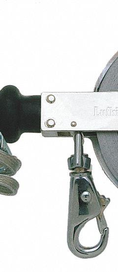 CRESCENT LUFKIN Single Duty Oil Gauging Tape: 18 ft, Swivel Snap Tip, Top to Bottom, Steel, SAE (MPN C129012SFN). Key specifications — attr940497: Dark Liquids; attr940499: Steel; attr944091: Swivel Snap; attr940498: CRESCENT LUFKIN; attr940491: Grounding Strap; attr940492: Silver; attr940490: SAE; attr940487: Innage.
