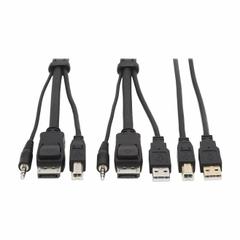 EATON TRIPP LITE Server Management Cable Kit: Display Port/DVI/Stereo Audio/USB 2.0, 6 ft Lg, Male (MPN P783-006-U). Key specifications — Brand: EATON TRIPP LITE; Connection Technology: DVI; Product Type: KVM Cable Kit; Supported Video Resolution - Maximum: 3840x2160 @ 60Hz; Compatible KVM Switch Type: Tripp Lite Series; End 1 Connection Type: 3.5 mm; DisplayPort; USB-A.