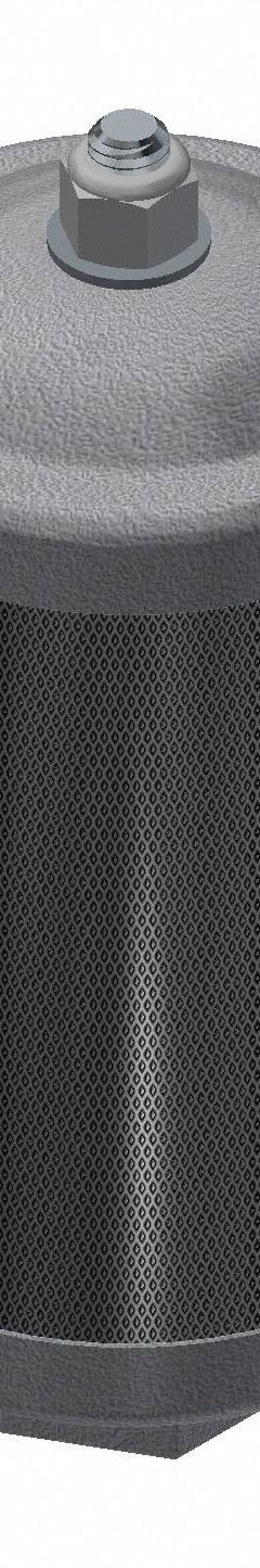SOLBERG Discharge Silencer: 1 1/4 in FPT, 1 15/16 in Hex Size, Cast Aluminum, Polyester, 30 dBA NRR (MPN CAM-SW8109-125C). Key specifications — attr124412: SOLBERG; attr124418: Aluminum; attr124422: Polyester; attr124426: Cast Aluminum.