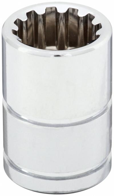 WESTWARD Socket: SAE, 1/4 in Drive Size, 9/32 in Socket Size, Spline, Std, Chrome - 1/4" Drive Hand Sockets