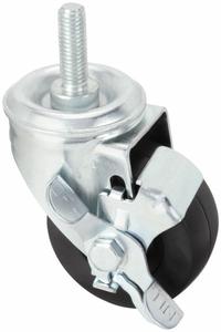 APPROVED VENDOR Stem Caster: Inch, Swivel, 3 in Wheel Dia., 1 1/4 in Wheel Wd, 4 in Mounting Ht (MPN P12S-R030D-ST1-WB). Key specifications — Brand: APPROVED VENDOR; Thread Size: 1/2"-13; Roll Up: Swivel with Brake.