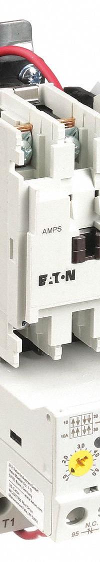 EATON NEMA Magnetic Motor Starter: Non-Reversing, 3 Poles, NEMA Size 0, 18 A, 480V AC Coil (MPN AN19BN0C5E005). Key specifications — Brand: EATON; Auxiliary Contact Form: 1NO; Coil Voltage: 440/480V AC; Phase: Three; Operator: None; Operator Controls: None; Auxiliary Contacts Included: 1NO; Signaling Features: Pilot Light.