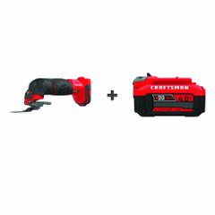 CRAFTSMAN 20V MAX OSCILLATING TOOL (MPN CMCE500B/CMCB204). Key specifications — attr1255039: 4.0 Ah; attr1255048: Yes; attr1255051: No.