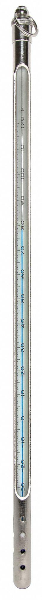 VEE GEE Armored Liquid In Glass Thermometer: -35°C to 50°C, Partial Immersion - Partial-Immersion Armored Liquid-in-Glass Lab Thermometers