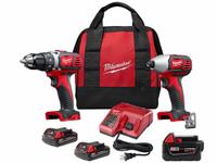 MILWAUKEE Cordless Combination Kit: 2 Tools, Drill/Impact Driver, 18 V DC Volt, Battery Included (MPN 2691-22, 48-11-1850). Key specifications — attr1176460: Impact Driver.