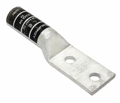 BURNDY Compression Lug: For 750 kcmil, Stranded Wire, 1/2 in Stud Size, Long - Two-Hole Compression Lugs