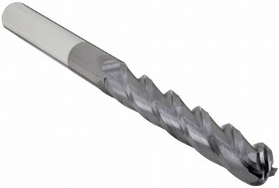 APPROVED VENDOR Ball End Mill: Carbide, AlTiN Coated, 4 Flute, 3/4" Mill Dia, 1-1/2" LOC - General Purpose Carbide Ball End Mills