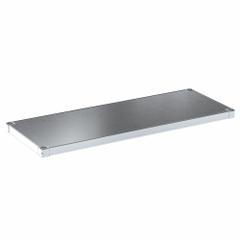 NEW AGE INDUSTRIAL Shelf: 48 in x 18 in, Solid Shelf, 400 lb Shelf Capacity, 18 ga, Unfinished (MPN 1848S). Key specifications — Color: Silver; Brand: NEW AGE INDUSTRIAL.