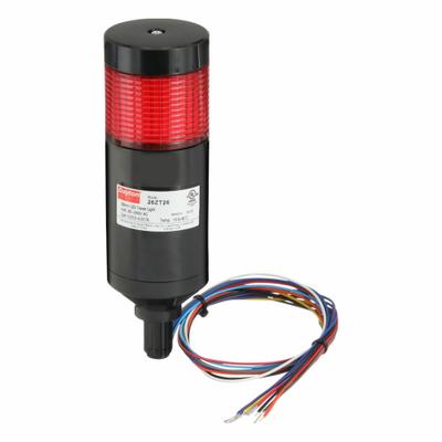Dayton Tower Light Assembly: 1 Tier, Red, No Sounder Tier, 6 1/4 in Overall Ht - Single-Tier Tower Light Assemblies