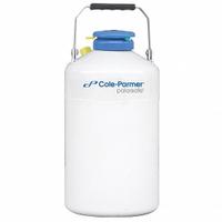 COLE-PARMER Cryogenic Dewar: 3 L Capacity, 8 3/4 in Overall Dia, 16 7/8 in Overall Ht, Aluminum (MPN 4426061). Key specifications — Brand: COLE-PARMER; Material: Aluminum; Includes: Smart Caps; Included Safety Features: Lockable.