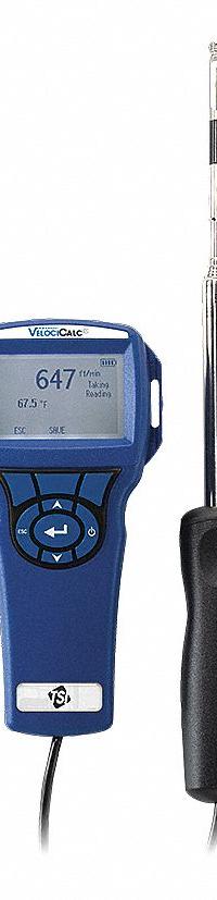 TSI ALNOR Anemometer: 1 fpm Air Velocity Resolution, Hot Wire, Air Velocity/Temp, Under 100 fpm, LCD (MPN 9535). Key specifications — Data Logging: Yes; Manufacturer Part Number: 9535; Brand: TSI ALNOR; Temperature Accuracy: +/ 0.5°; Digital Display Screen Type: LCD; Display Type: Digital; Includes: Calibration Certificate; Power Source: Battery.
