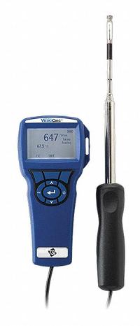 TSI ALNOR Anemometer: 1 fpm Air Velocity Resolution, Hot Wire, Air Velocity/Temp, Under 100 fpm, LCD (MPN 9535). Key specifications — Data Logging: Yes; Manufacturer Part Number: 9535; Brand: TSI ALNOR; Temperature Accuracy: +/ 0.5°; Digital Display Screen Type: LCD; Display Type: Digital; Includes: Calibration Certificate; Power Source: Battery.