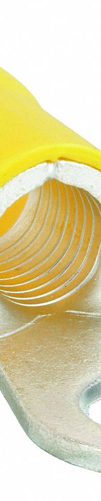 GRAINGER Ring Terminal: Yellow, Vinyl Insulation, 3/8 in Stud Size, 4 AWG to 4 AWG Wire Sizes, 600 V (MPN 5WHA7). Key specifications — attr1308027: GRAINGER.