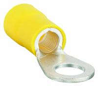 GRAINGER Ring Terminal: Yellow, Vinyl Insulation, 3/8 in Stud Size, 4 AWG to 4 AWG Wire Sizes, 600 V (MPN 5WHA7). Key specifications — attr1308027: GRAINGER.