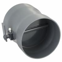 Butterfly Damper: PVC, For 10 in Duct Dia, 13 in Overall Lg, 10 3/4 in Inlet Dia (MPN PVCBD10). Key specifications — Brand: PLASTIC SUPPLY.
