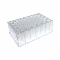 MTC BIO Well Plate: Sterile, 48 Wells, 3 mL, 11.2 mm Dia, RNase/DNase Free, Round, Polystyrene (MPN DP3M-RD-48-NS). Key specifications — Brand: MTC BIO; Body Color: Colorless; RNase/DNase Free: Yes; Well Shape: Round; Material: Polystyrene.