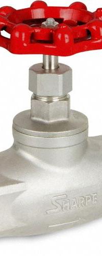SHARPE Globe Valves: For Steam Media, Stainless Steel, 1/2 in Pipe Size, FNPT x FNPT, Female, NPT (MPN 4371006130). Key specifications — Seat Material: Metal; Brand: SHARPE; Stem: Rising.