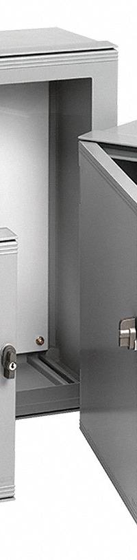 HOFFMAN Enclosure: Fiberglass, 24 in x 24 in x 13 in, NEMA 12/13/4/4X, Solid Cover, Hinged (MPN UU606030). Key specifications — Brand: HOFFMAN; Closure Method: 1/4-Turn Latch; Enclosure Material: Fiberglass; Knockouts: Not Included.