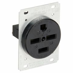 LEVITON Receptacle: Single, 15-30, Black, 250V AC, 30 A, 3 Pole / 4 Wire (MPN 8430)