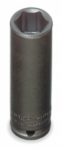 PROTO Impact Socket: 1/4 in Drive Size, SAE, 1/2 in Socket Size, 6-Point, Deep, 2 in Overall Lg (MPN J6516H). Key specifications — attr1215501: PROTO; attr1215515: Black Oxide; attr1215518: 1/2 in.