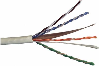 CAROL Category Cable: 1,000 ft Cable Lg, 24 AWG, Plenum, White, PVC, Std, CP6.30.02 - Category 6 Cable