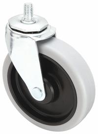 APPROVED VENDOR Stem Caster: 5 in Wheel Dia., 1 1/4 in Wheel Wd, Swivel, Swivel, 1/2 in Stem Dia. (MPN 32J820). Key specifications — Brand: APPROVED VENDOR; Thread Size: 1/2"-13; Wheel Bearing Type: Delrin; Wheel/Tread Color: Gray; Roll Up: Swivel.