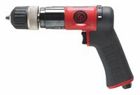 CHICAGO PNEUMATIC Air-Powered Drill: 3/8 in Chuck, Light Duty, 2,100 RPM, 0.5 hp, Keyless (MPN CP9792C). Key specifications — attr1320790: CHICAGO PNEUMATIC.