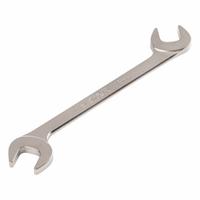 TEKTON Open End Wrench: Chromium Molybdenum Steel, Satin, 13 mm Head Size, 6 in Overall Lg, Offset (MPN WAE84213). Key specifications — attr309776: No; attr309781: Satin; attr309780: Chromium Molybdenum Steel; attr324939: TEKTON.