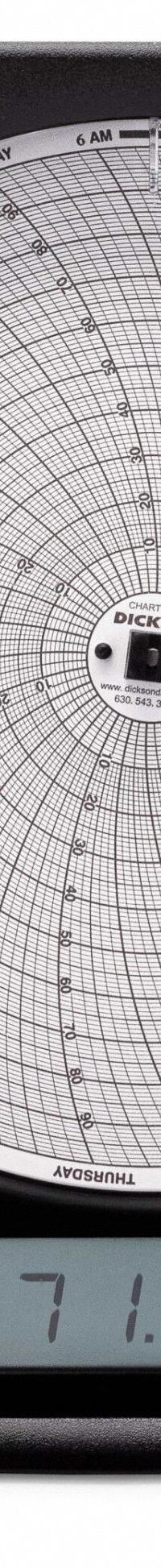 DICKSON Circular Chart Recorders: Circular Chart Recorders, Temp°C/Temp°F, -58°F to 158°F (MPN KT8-21*N400). Key specifications — attr1000928: KT8-21*N400; attr1000936: DICKSON; attr1000955: Temperature °F; attr1000958: Circular Chart Recorders; attr1000929: +/-0.9F from -58.0 to 68.0F+/-1.2F from 69F to 122F+/-2.0F over remaining range; attr1000930: Sound.