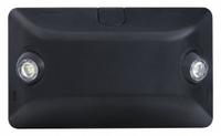 Emergency Light: LED, Damp Location Rated, 4 W Lamp Watt, 120/277V AC, 8 W Emergency Watt, Surface (MPN EV4DB). Key specifications — Environmental Rating: Damp Location Rated; Sub-brand: EV Series; Remote Capable: Yes; Adjustable Lamp Heads: Yes; Brand: DUAL-LITE; Standards: NFPA 70 and 101; Series: EV4D; Features: US Patent Pending.