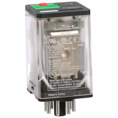 SCHNEIDER General Purpose Relay: Socket Mounted, 10 A Current Rating, 120V AC, DPDT - Socket-Mounted Relays