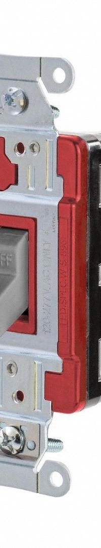 HUBBELL Wall Switch: Toggle Switch, 3-Way, Maintained, Gray, 120/277V AC, 20 A (MPN HBL1223STGY). Key specifications — Illuminated: No; Voltage Rating: 120/277V AC.