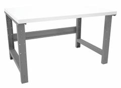 TENNSCO Workbench: Fixed Ht, Laminate, 48 in x 36 in, 2,400 lb Overall Load Capacity, Gray (MPN WB-1-3648P). Key specifications — Brand: TENNSCO.
