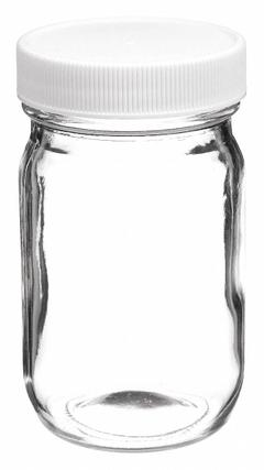 WHEATON Sampling Bottle: 125 mL, 48-400 mm, Colorless, 24 Bottles, 52 mm Body Dia, Soda Lime Glass (MPN W216929). Key specifications — Brand: WHEATON; Graduated: No; Pre-Cleaned: None; Body Color: Colorless; Screw Closure Size: 48-400 mm.