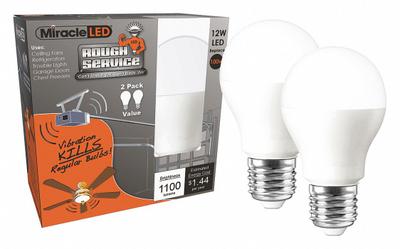 MIRACLE LED Compact LED Bulb: Medium Screw (E26), LED, (A) Classic, A19, 12 W Watt - Medium Screw Base (E26) Lamps