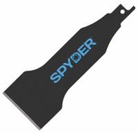 SPYDER Scraper Blade: Reciprocating Saw Compatible, Steel, 6 in Lg, Spyder Scraper™ (MPN 138). Key specifications — attr1170545: Steel; attr1179906: Reciprocating Saw; attr1179907: Scraper Blade; attr1190188: Spyder Scraper™; attr1170553: SPYDER.