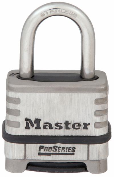 MASTER LOCK Combination Padlock: Scrolling Combo, Silver, Stainless Steel - Standard Shackle Combination Padlocks