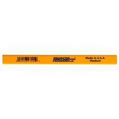 JOHNSON Carpenter's Pencil: Medium, Yellow Body Color (MPN CPB-12). Key specifications — attr1270078: Gray; attr1270103: JOHNSON; attr1270104: Cedar Basswood; attr1270106: Flat.