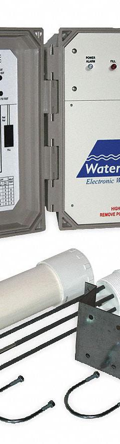 Water Level Control: 120V AC, Fill/Low Alarm, 2 Power Relays, 30 A – DPDT, 3 Dry Contacts (MPN WLC4500-120VAC). Key specifications — Brand: WATERLINE CONTROLS; Functions: Low Alarm; NEMA Rating: 4X; Probes Included: Fill Stop.