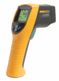 FLUKE Infrared Thermometer: Fluke-561/CWG, Included, Difference/Max Temp/Min Temp, Full Size Body. Key specifications — Features: Fabric Hook-and-Loop Fastener Pipe Probe for Superheat, Sub-Cooling, and other Contact and Ambient Measurements; Testing Functions: Minimum Temperature; Standards: Class II Laser; Resolution °F: 0.1°F; Manufacturer Part Number: Fluke-561/CWG; Mounting Style - NEW: Tripod; Intrinsic Safety - NEW: Not Specified Intrinsically Safe; Includes Work Light - NEW: Work Light Included.