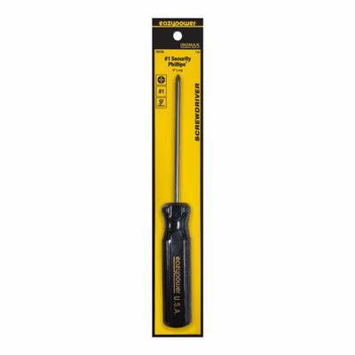 EAZYPOWER Screwdriver: Security Phillips Series, Steel, #1 Tip Size, 5 in Shank Lg - Security Phillips Screwdrivers