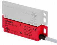 EUCHNER Magnetically Actuated Safety Interlock Switch: CMS Series, 3NO, 16.4 ft Cable Lg, LED (MPN CMS-R-AZA-05VL). Key specifications — Brand: EUCHNER; Indicating Light: LED; Series: CMS; Termination Type: Bare Wire.