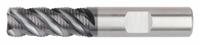 WIDIA HANITA Roughing End Mill: Carbide, AlTiN Coated, 4 Flute, 1/2" Mill Dia, 1-1/4" LOC, 0.04" Rad (MPN 4M0R13005XW)