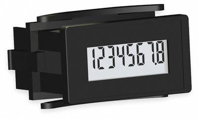 TRUMETER Hour Meter: Hour Meters, Front Panel Mounting, Digital, 1 1/8 in x 2 in