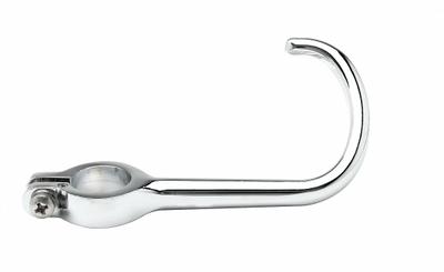 T&S BRASS Sprayer Hook: Brass, Chrome, 3 in Overall Lg - Faucet Sprayer Hardware & Repair Kits